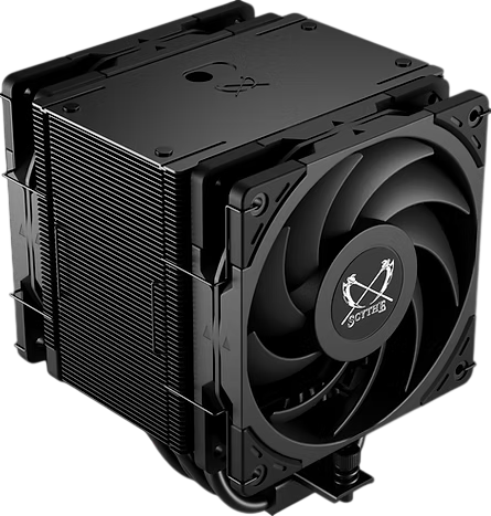 Кулер для процессора/ CPU Cooler Scythe Mugen 6 Dual Fan Black Edition (300W, 4-pin PWM, 154mm, Al/Cu, 6x6mm, 2x120mm, 60.29CFM, 26.88dBA, 2000RPM, S: 1851/1700/1200/115X/2011/2066, AM5/AM4, black)