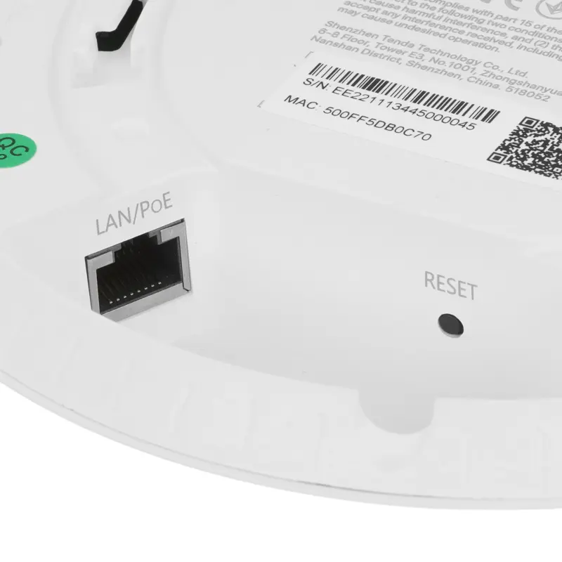 Потолочная двухдиапазонная точка доступа Wi-Fi 6 i27 TENDA