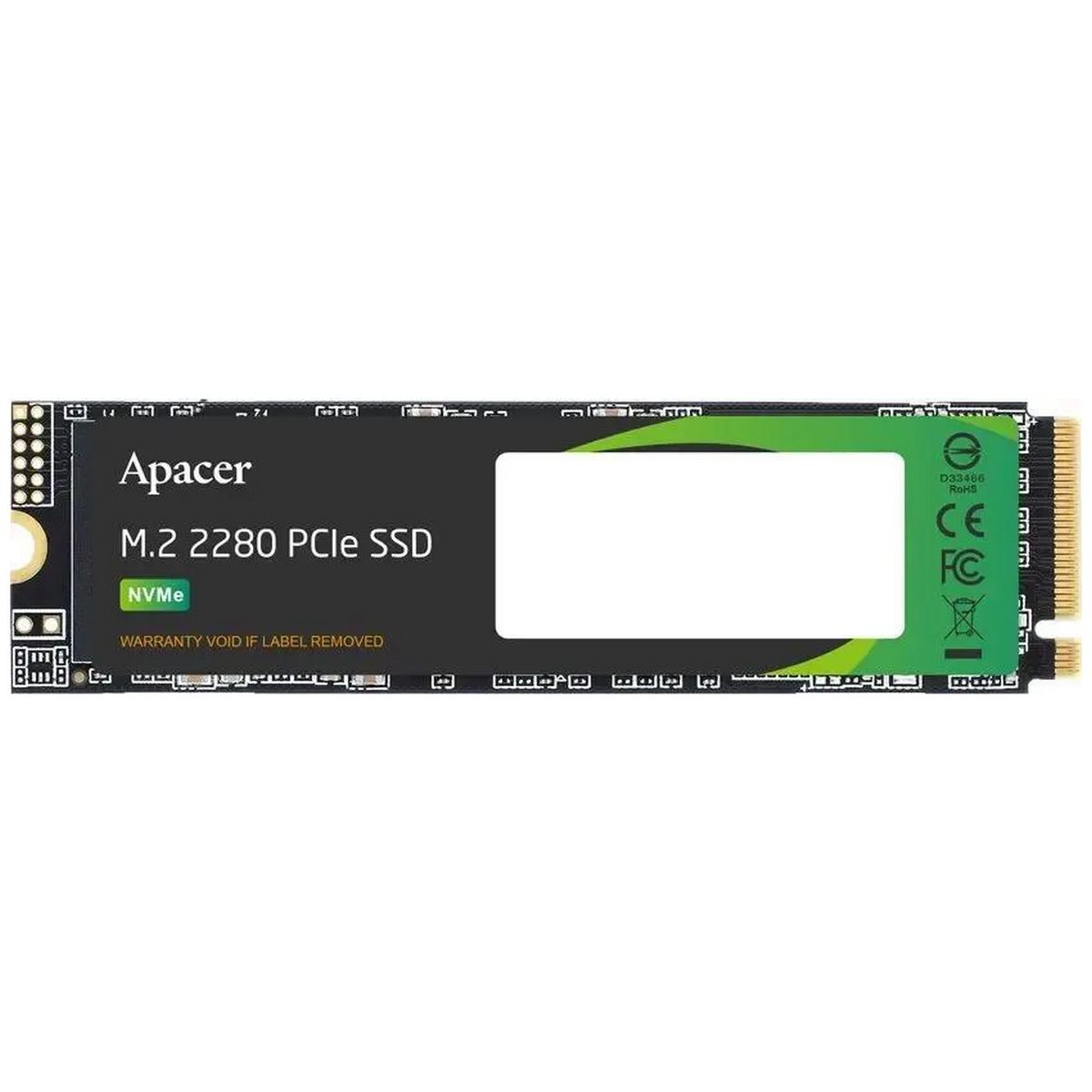 Твердотельный накопитель Apacer SSD AS2280P4X 256Gb M.2 2280 PCIe Gen3x4, R2100/W1300 Mb/s, 3D NAND,