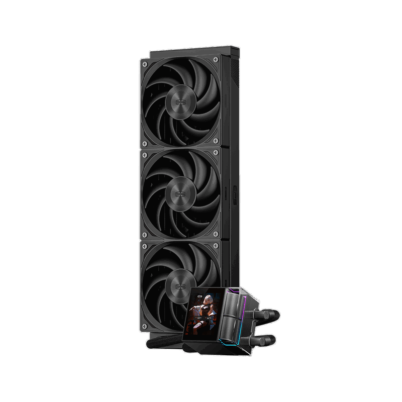 Система водяного охлаждения PcCooler DS360 Display Soc-AM5/AM4/1200/1700/1851 черный 4-pin 39.8dB Al