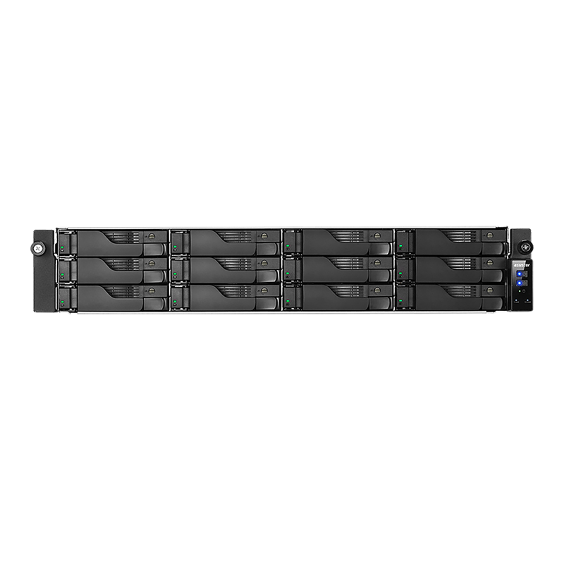 Сетевое хранилище ASUSTOR AS6512RD 12Bay/Intel Atom C3538, 2.1GHz/8GB DDR4/noHDD,LFF(HDD,SSD),/2x1Gb