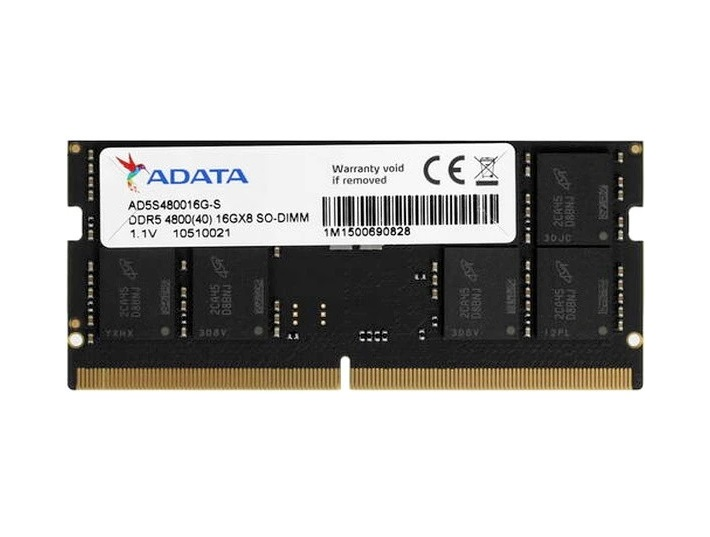 Оперативная память A-DATA DDR5 SO-DIMM 16GB 4800MHz 1*16GB 40-40-40 SINGLE TRAY
