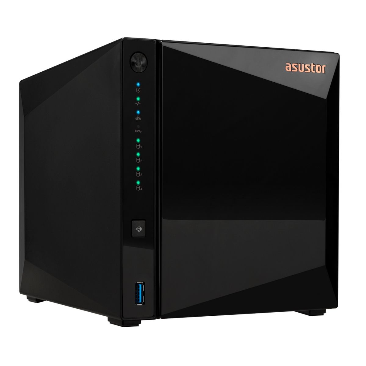 Сетевое хранилище ASUSTOR AS3304T V2 4-Bay NAS/MPl/ARM64 64-bit 1.7GHz/2GBDDR4/noHDD,LFF(HDD,SSD),/1