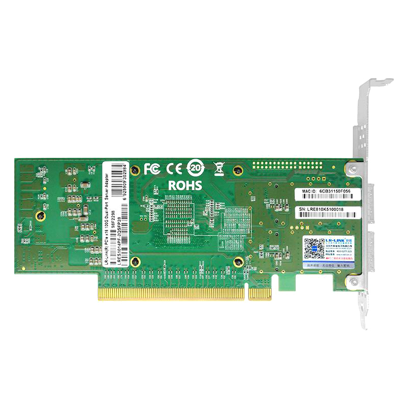Сетевой адаптер LR-LINK LRES1014PF-2QSFP28 Intel E810 CAM2 PCI-E 4.0 x16 100GB 2 x QSFP28 E810-CQDA2