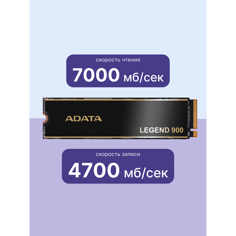 Накопитель SSD A-Data PCIe 4.0 x4 1TB SLEG-900-1TCS Legend 900 M.2 2280