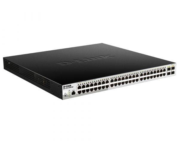Коммутатор D-Link DGS-1210-52MPP/ME/B3A Управляемый L2 коммутатор с 48 портами 10/100/1000Base-T и 4