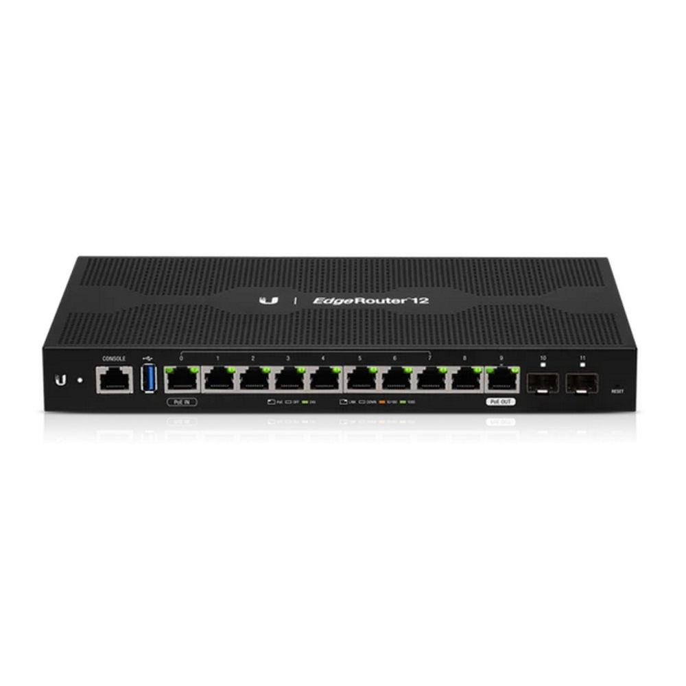 Маршрутизатор Ubiquiti EdgeRouter 12 |ER-12| Ubiquiti маршрутизатор 4 ядра (1 ГГц), 10х 1G RJ45, 2х 
