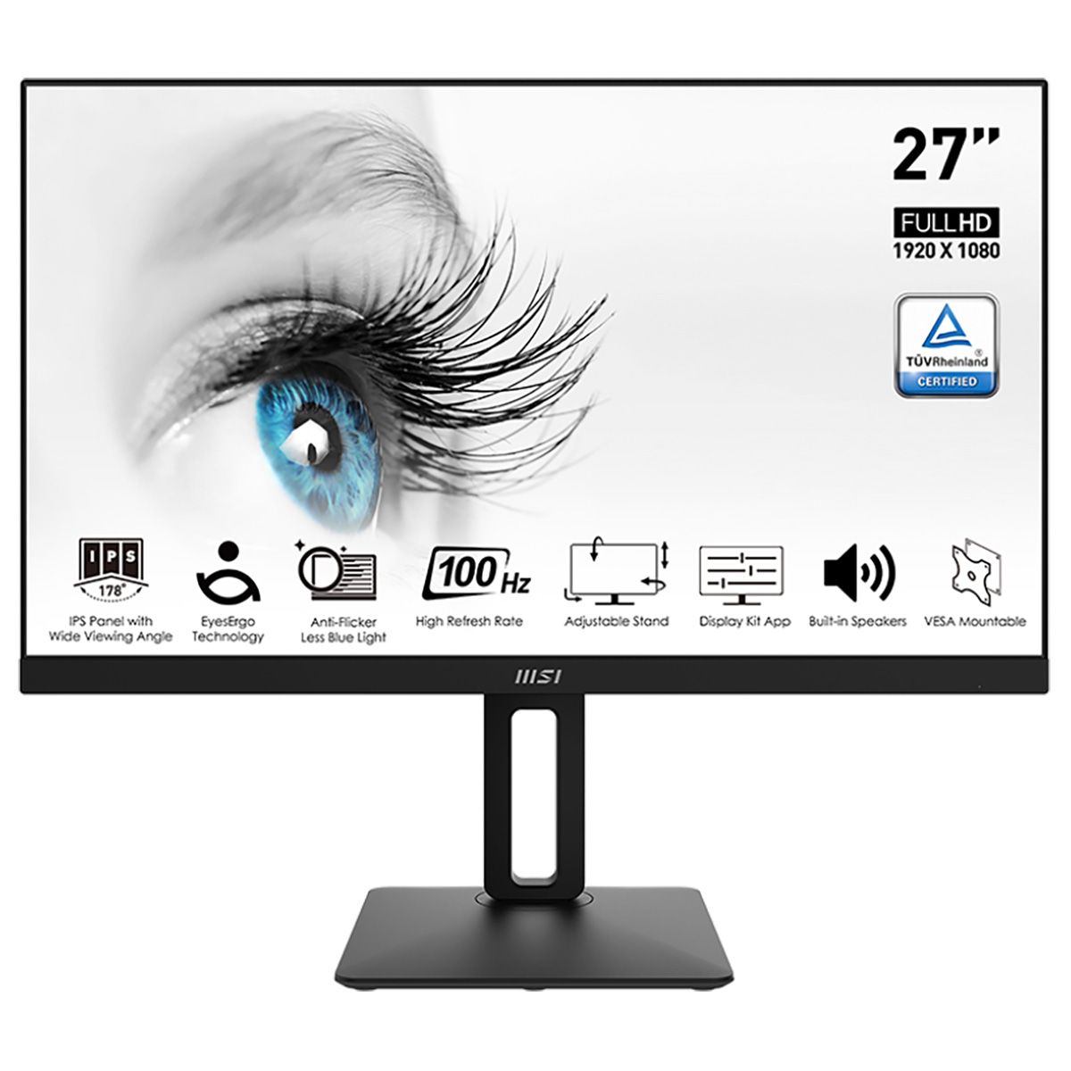 Монитор MSI 27" Pro MP271AP черный IPS LED 1ms 16:9 HDMI M/M матовая HAS Piv 300cd 178гр/178гр 1920x