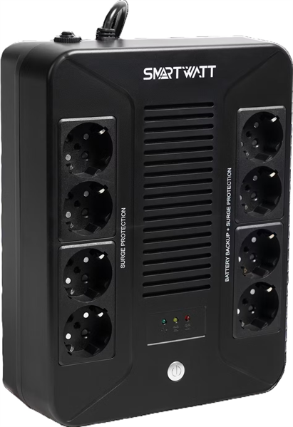 Источник бесперебойного питания SMARTWATT ИБП линейно-интерактивный, мощность 600/360 ВА/Вт, напольн