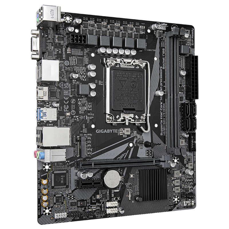 Материнская плата Gigabyte H610M S2H V3 DDR4 Soc-1700 Intel H610 2xDDR4 mATX AC`97 8ch(7.1) GbLAN+VG