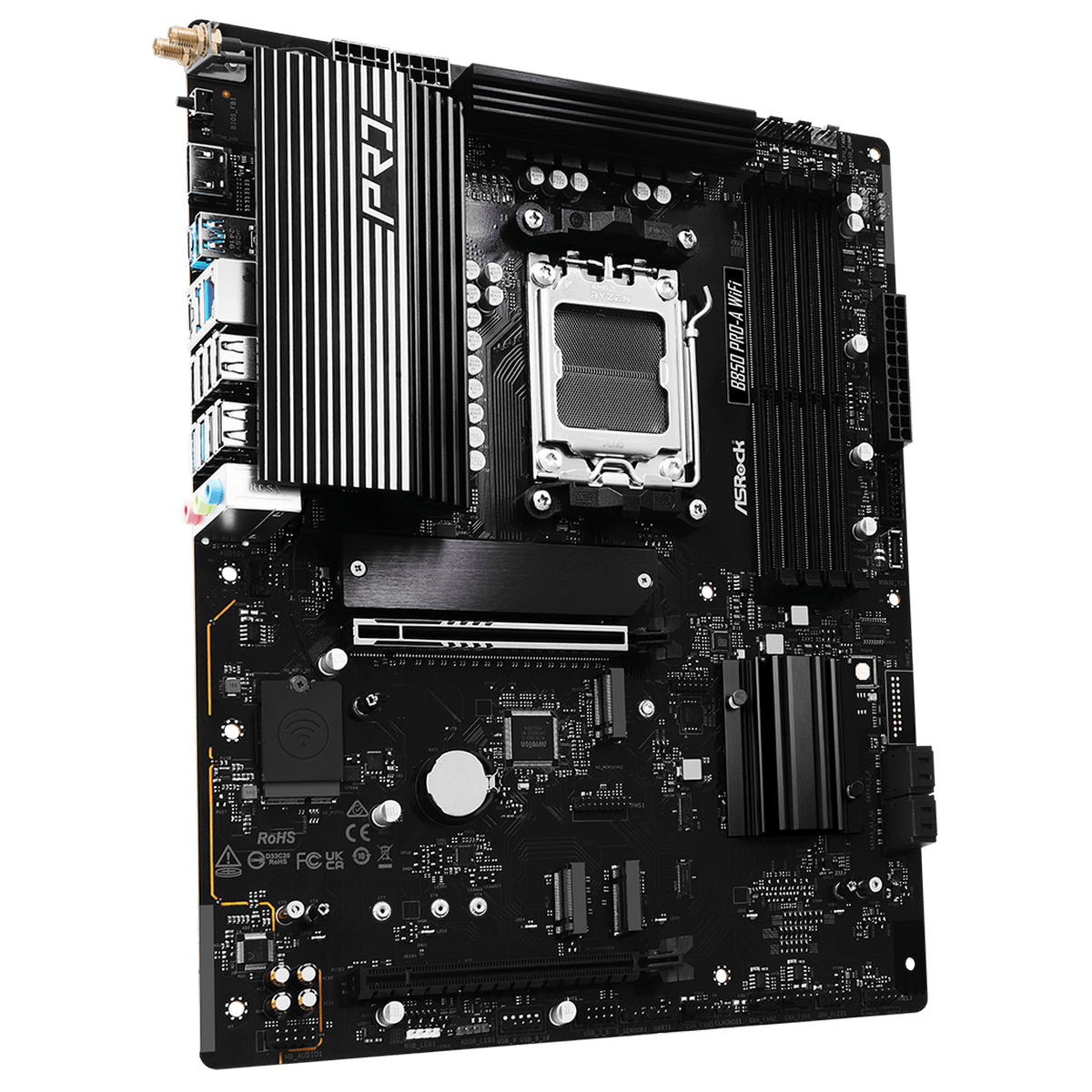Материнская плата Asrock B850 PRO-A WIFI Socket AM5 AMD B850 4xDDR5 ATX AC`97 8ch(7.1) 2.5Gg RAID+HD