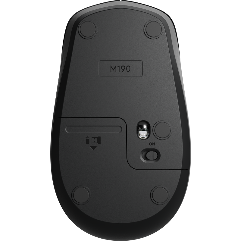 Мышь беспроводная Lgitech M190 Charcoal |910-005905| черная, оптическая, 1000dpi, 2.4GHz, USB-ресиве