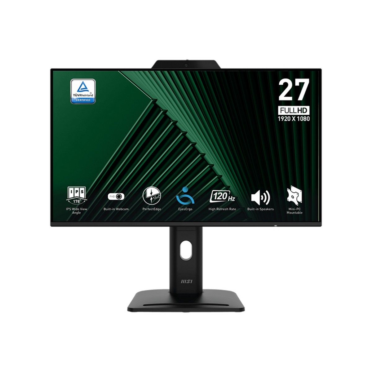 Монитор MSI 27" Pro MP272PMG черный IPS LED 16:9 HDMI M/M Cam матовая HAS Piv 300cd 178гр/178гр 1920
