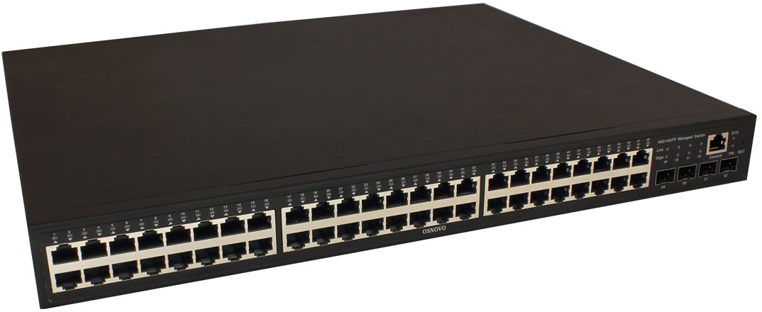 Коммутатор Gigabit Ethernet OSNOVO SW-74804/L Управляемый (L2+) коммутатор Gigabit Ethernet на 48 RJ