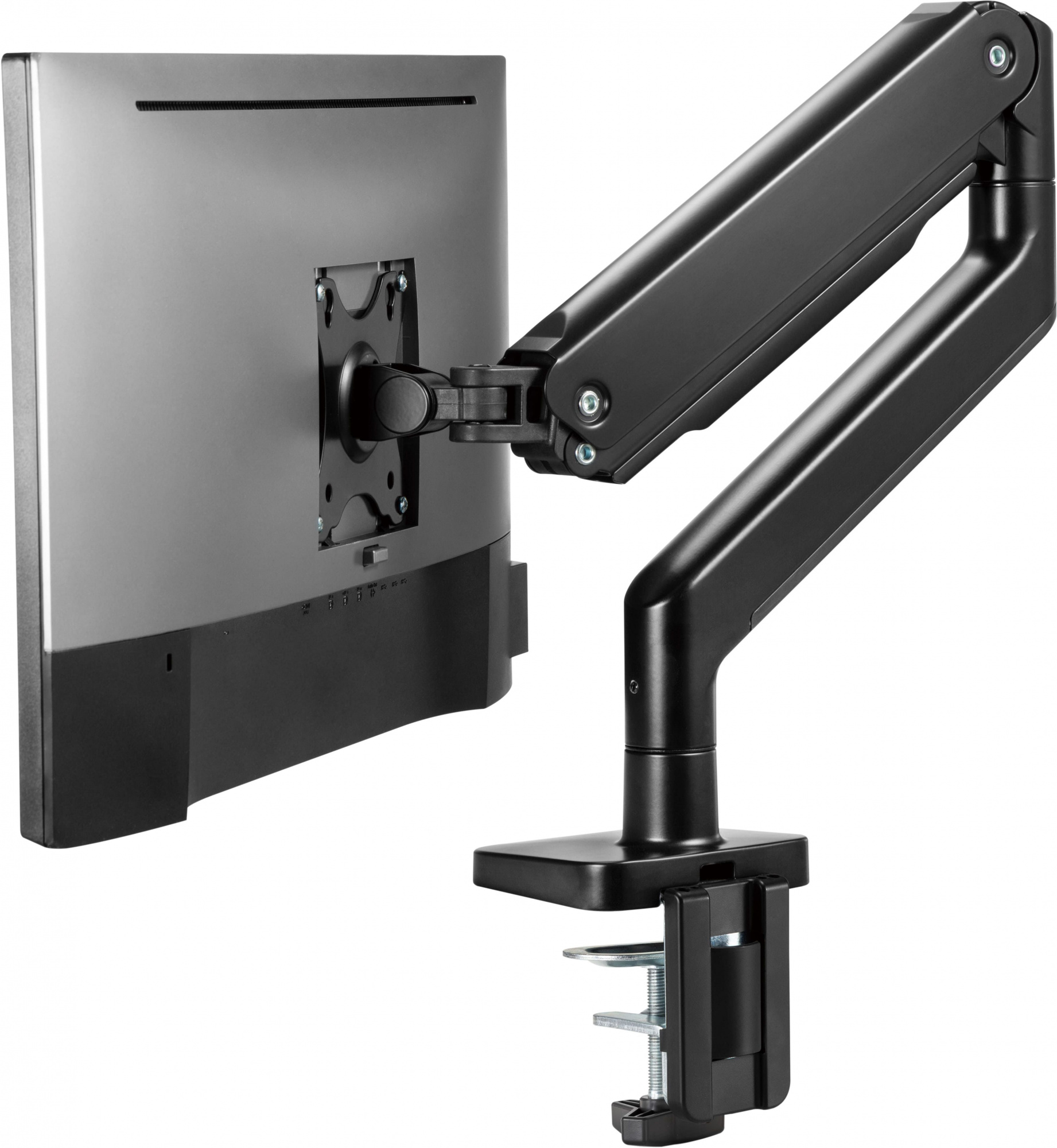Кронштейн для мониторов Ultramounts UM730 черный 17"-45" макс.16кг крепление к столешнице поворот и 