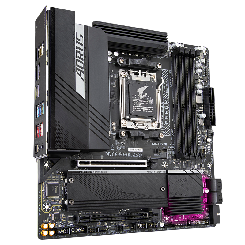Материнская плата Gigabyte B650M AORUS ELITE Socket AM5 AMD B650 mATX AC`97 8ch(7.1) 2.5Gg RAID+HDMI