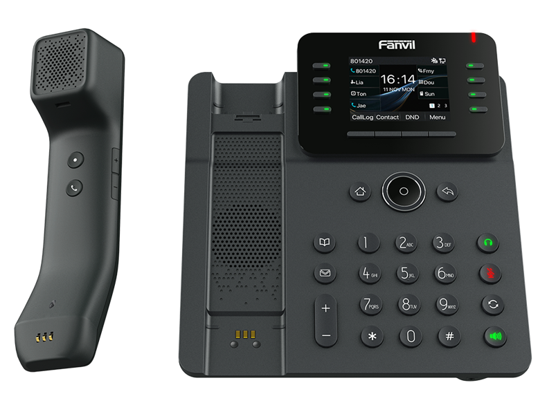 SIP-Телефон Fanvil V62 Pro, 12 SIP-акк., 2,8", 320x240 Цвет. экран, POE, БП в комп., 2x1 Gbps