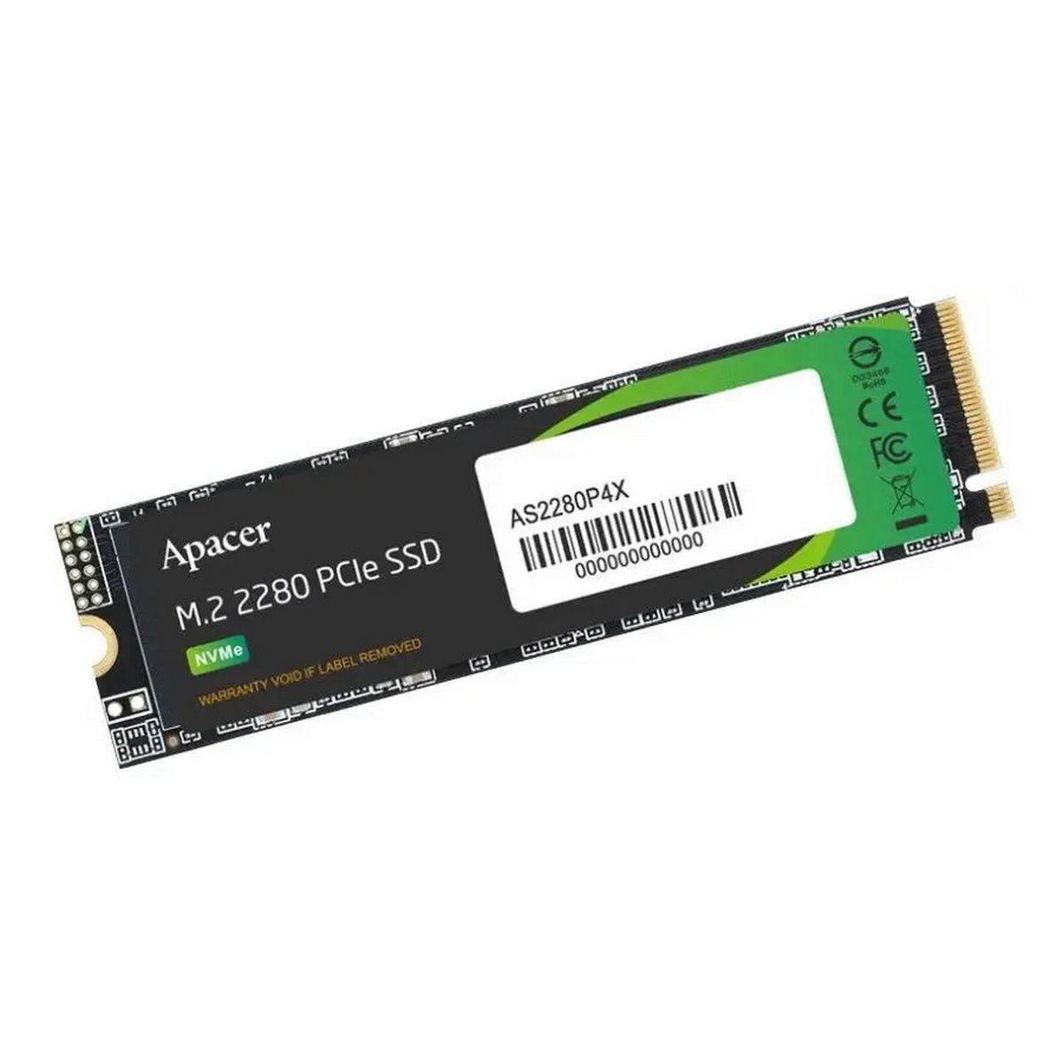Твердотельный накопитель Apacer SSD AS2280P4X 256Gb M.2 2280 PCIe Gen3x4, R2100/W1300 Mb/s, 3D NAND,