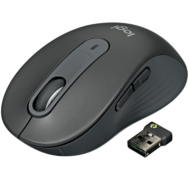 Мышь Logitech M650 графитовый оптическая 4000dpi беспров. BT/Radio USB 4but (910-006390)