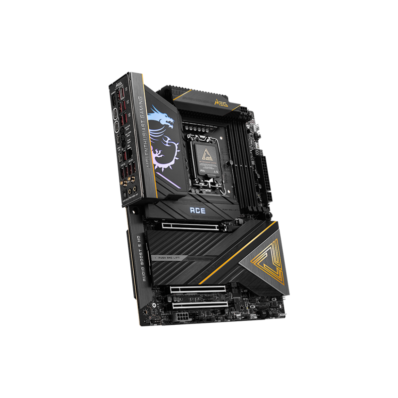 Материнская плата MSI MEG Z890 ACE  Soc-1851 Intel Z890 4xDDR5 ATX AC`97 8ch(7.1) 10Gigabit RAID+HDM