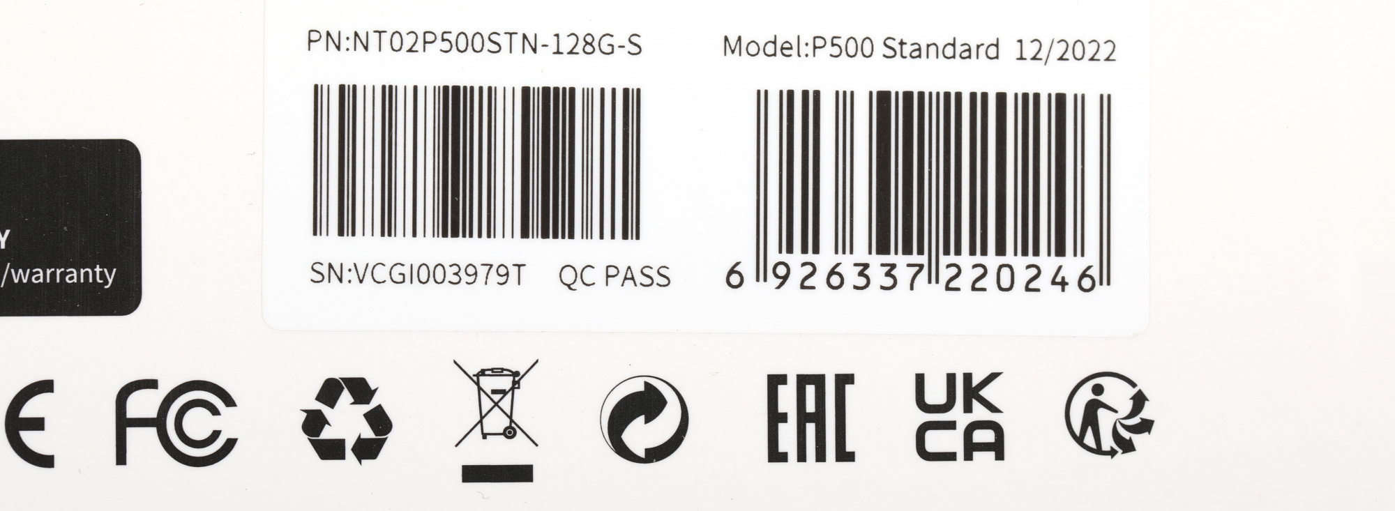 Флеш карта microSDXC 128GB Netac NT02P500STN-128G-S P500 w/o adapter
