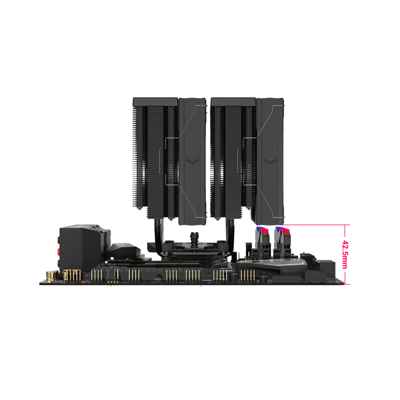 Кулер для процессора SAMA A60B (265W, 4-pin PWM, 156.5mm, 6x6mm, 2x120mm, 78CFM, 29dBA, 2200RPM, S: 