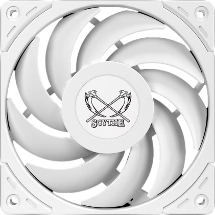 Кулер для корпуса/ Case Cooler Scythe Wonder Tornado 120 White (120x120x26mm, 4-pin PWM, 75.17CFM, 35.57dBA, 2500RPM, White)