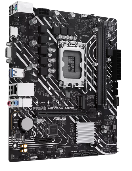 Материнская плата ASUS PRIME H610M-K ARGB, LGA1700, H610, 2*DDR5, 2*DDR5, 4*SATA, 1*M.2, 2*USB 3.2, 