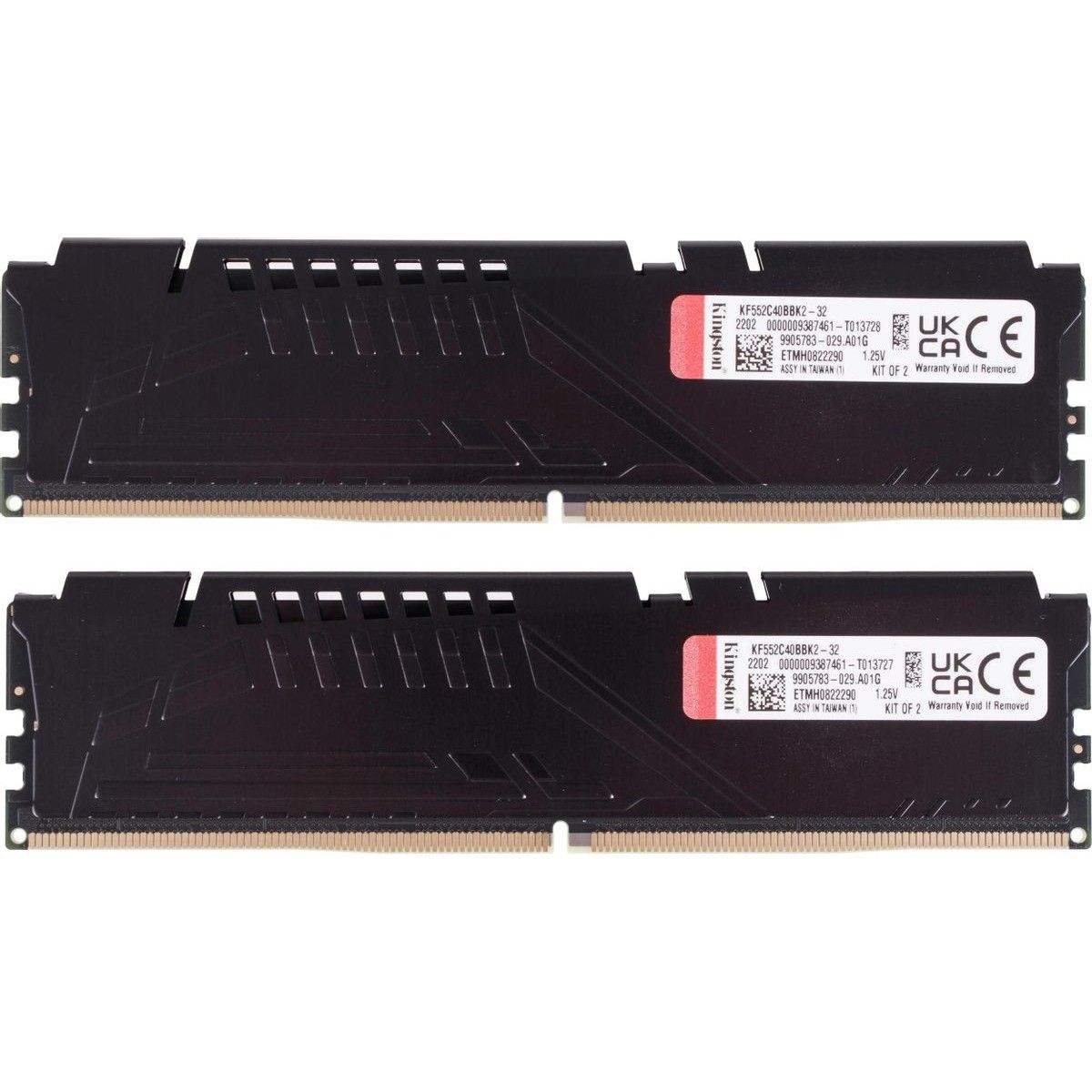 Модуль памяти Kingston 32GB DDR5 5200 DIMM FURY Beast Black Gaming Memory KF552C40BBK2-32WP Non-ECC,