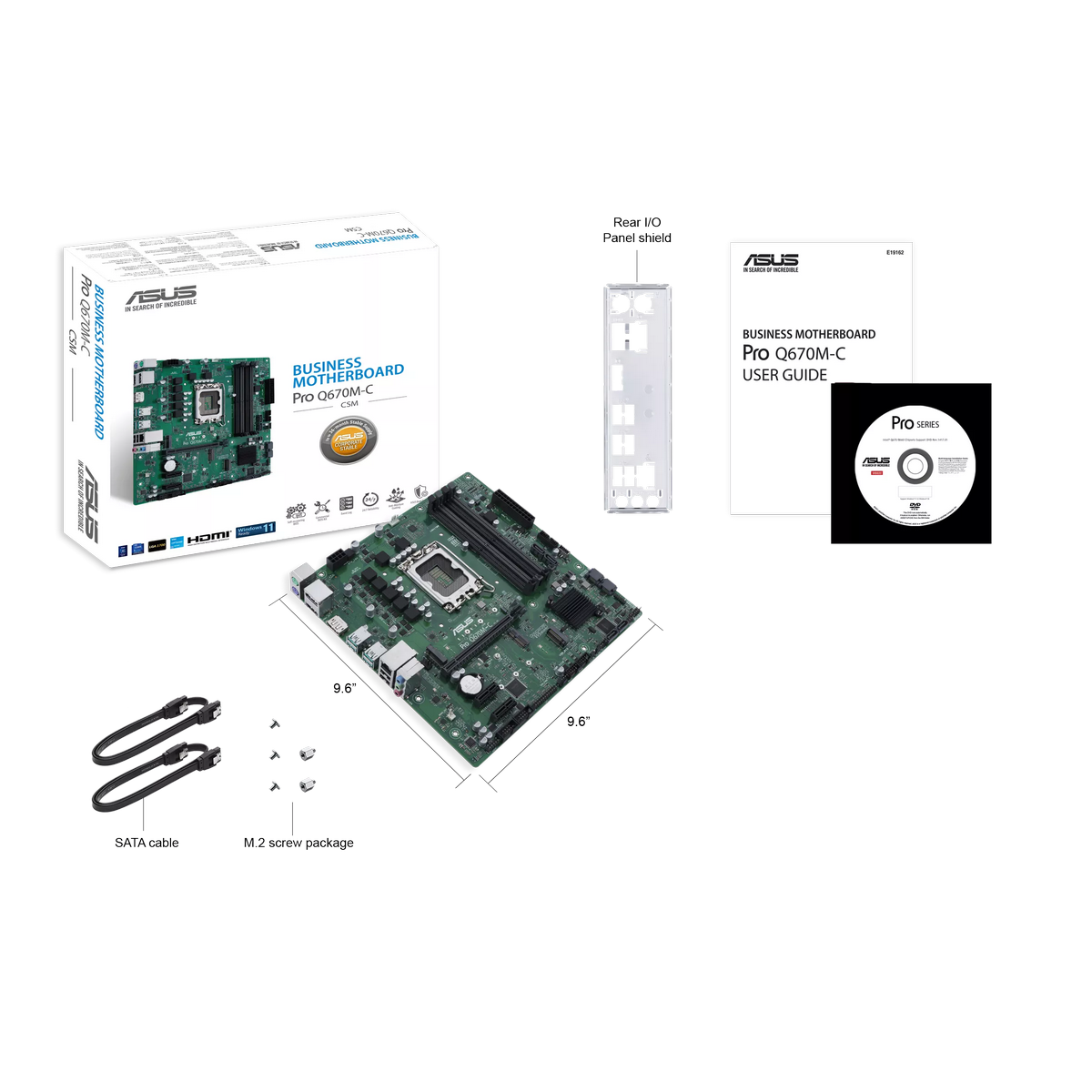 Материнская плата Asus PRO Q670M-C-CSM Soc-1700 Intel Q670 4xDDR5 mATX AC`97 8ch(7.1) GbLAN RAID+HDM