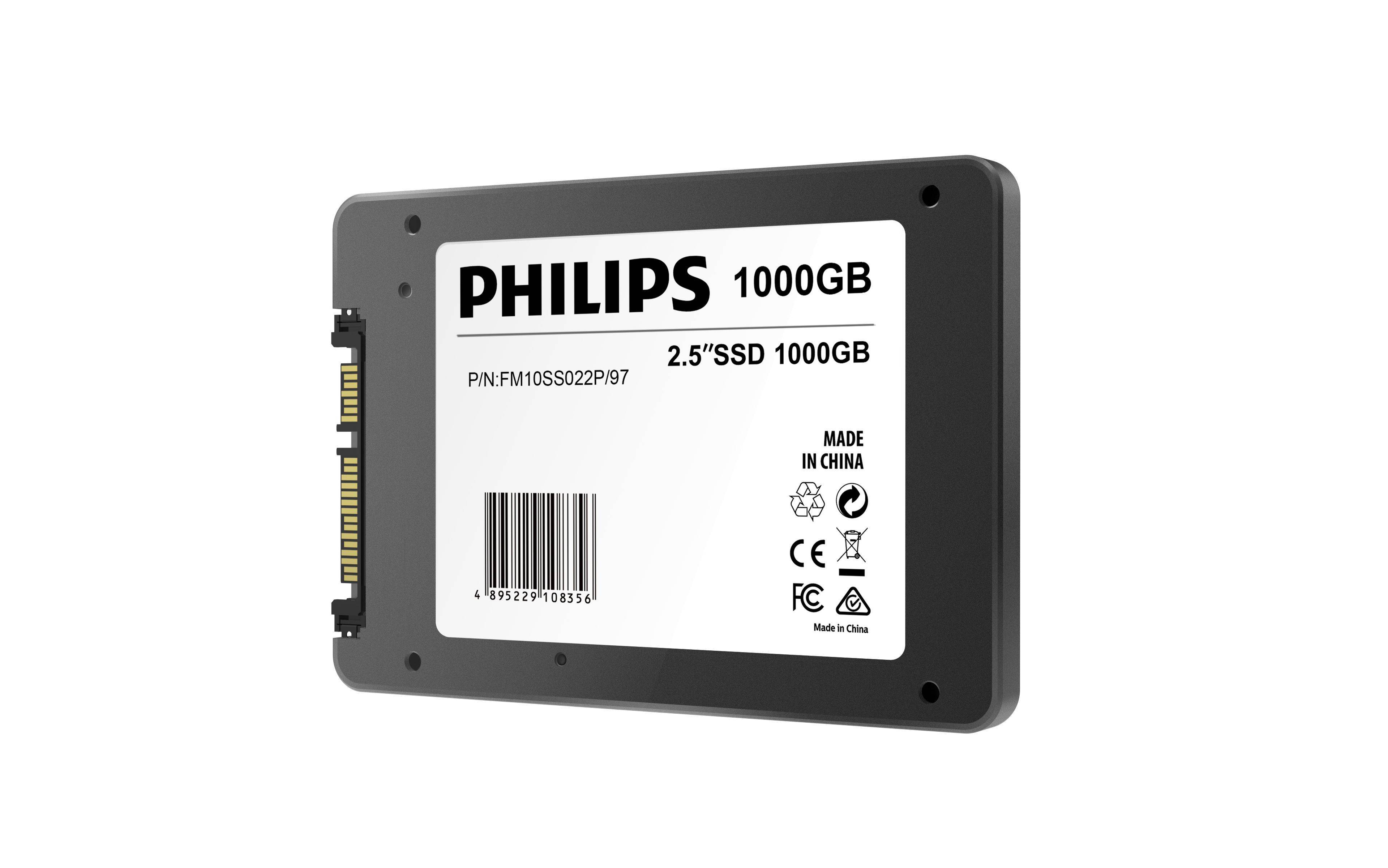 Твердотельный диск 1TB PHILIPS FM25SS022P/97  2.5", SATA III, TLC [R/W - 530/475 MB/s]
