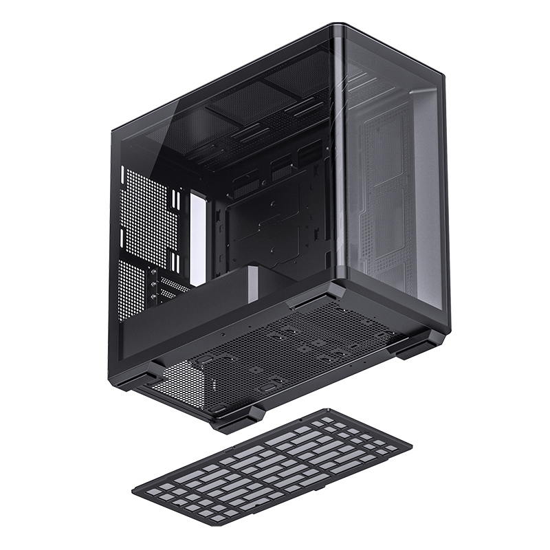 Корпус JONSBO D300, Mini-Tower, TG, no fan, 2xUSB-A 3.2 + 1xUSB-C 3.2, mATX, mITX Black