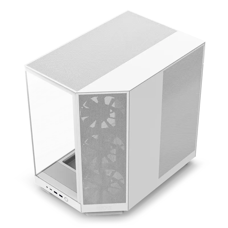 Корпус NZXT H6 Flow, Midi-Tower, TG, 3x120mm, 2xUSB-A 3.2 + 1xUSB-C 3.2, ATX, mATX, mITX White