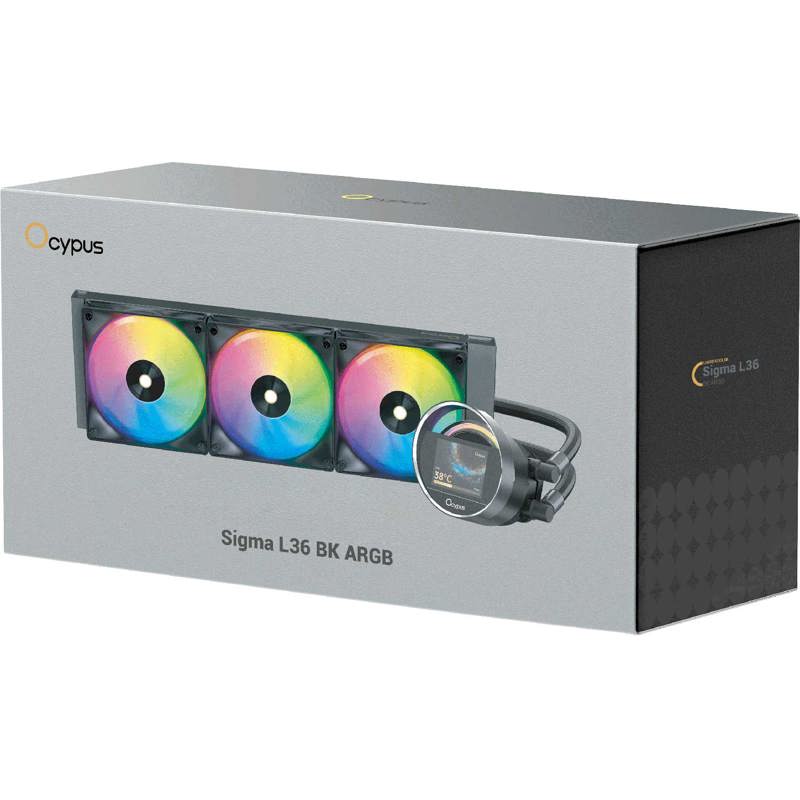 Система жидкостного охлаждения Ocypus Sigma L36 BK ARGB (300W, 360mm, LED, Black, ARGB/ Fans: 3x120m