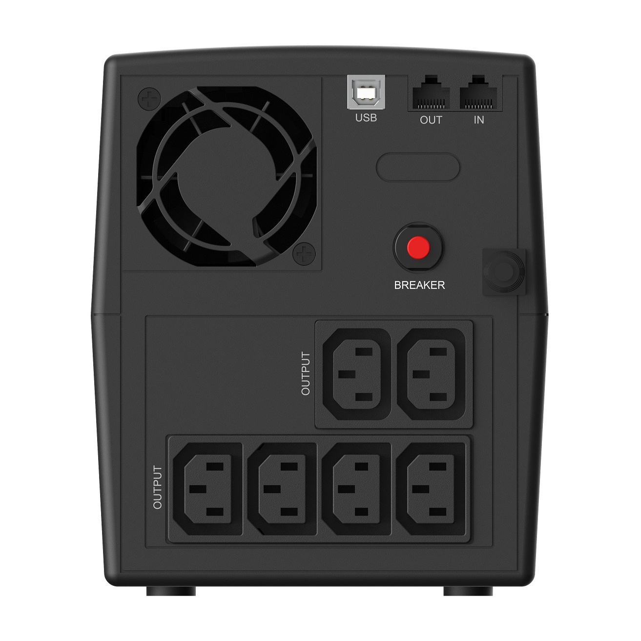 ИБП CBR [QTM-1200T-6I-LCUC] Line Interactive  1200VA/720W 9Ah12V 6 x С13, HID-USB, RJ45/11