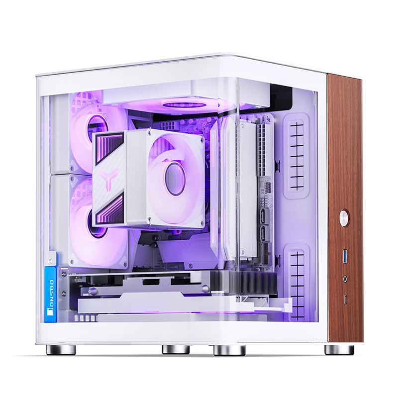 Корпус JONSBO TK-0 White, Desktop SFF, TG, no fan, 1xUSB-A 3.2 + 1xUSB-C 3.2, SFX PSU Support, mITX 