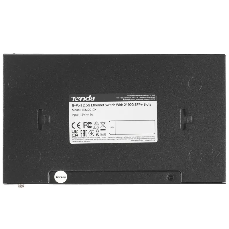 Коммутатор Tenda TEM2010X (L2) 8x2.5Гбит/с 2SFP+ неуправляемый