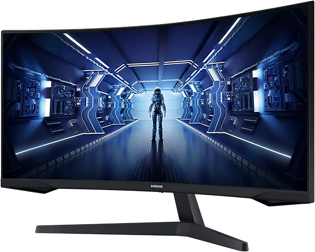 Монитор Samsung 34" Odyssey G5 C34G55TWWI черный VA LED 1ms 21:9 HDMI матовая 250cd 178гр/178гр 3440