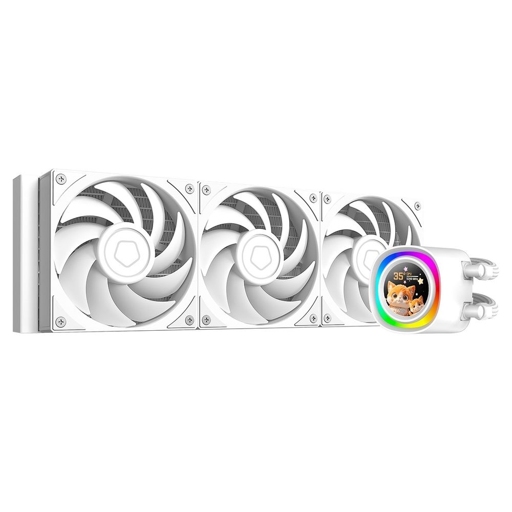 СЖО ID-Cooling FX360 LCD PE WHITE (396×120×27, 0-2450 RPM, 34 dB, TDP 350W)