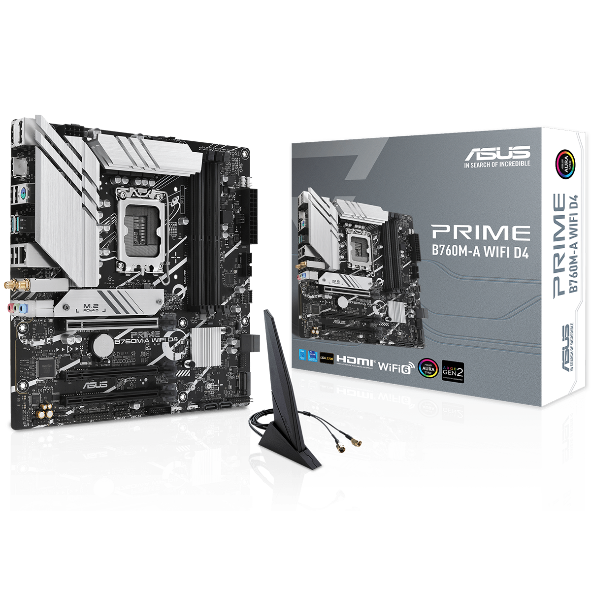 Материнская плата Asus PRIME B760M-A WIFI D4 Soc-1700 Intel B760 4xDDR4 mATX AC`97 8ch(7.1) GbLAN RA