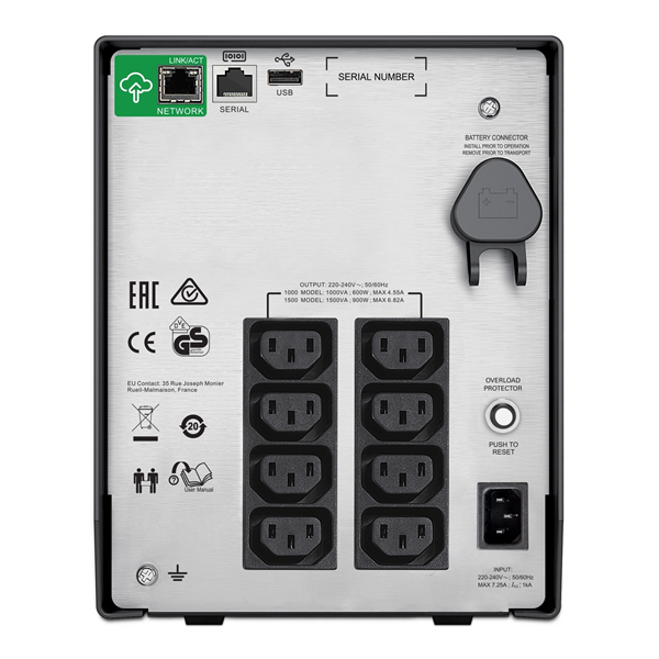 Источник бесперебойного питания APC Smart-UPS C SMC1000IC 600Вт 1000ВА черный