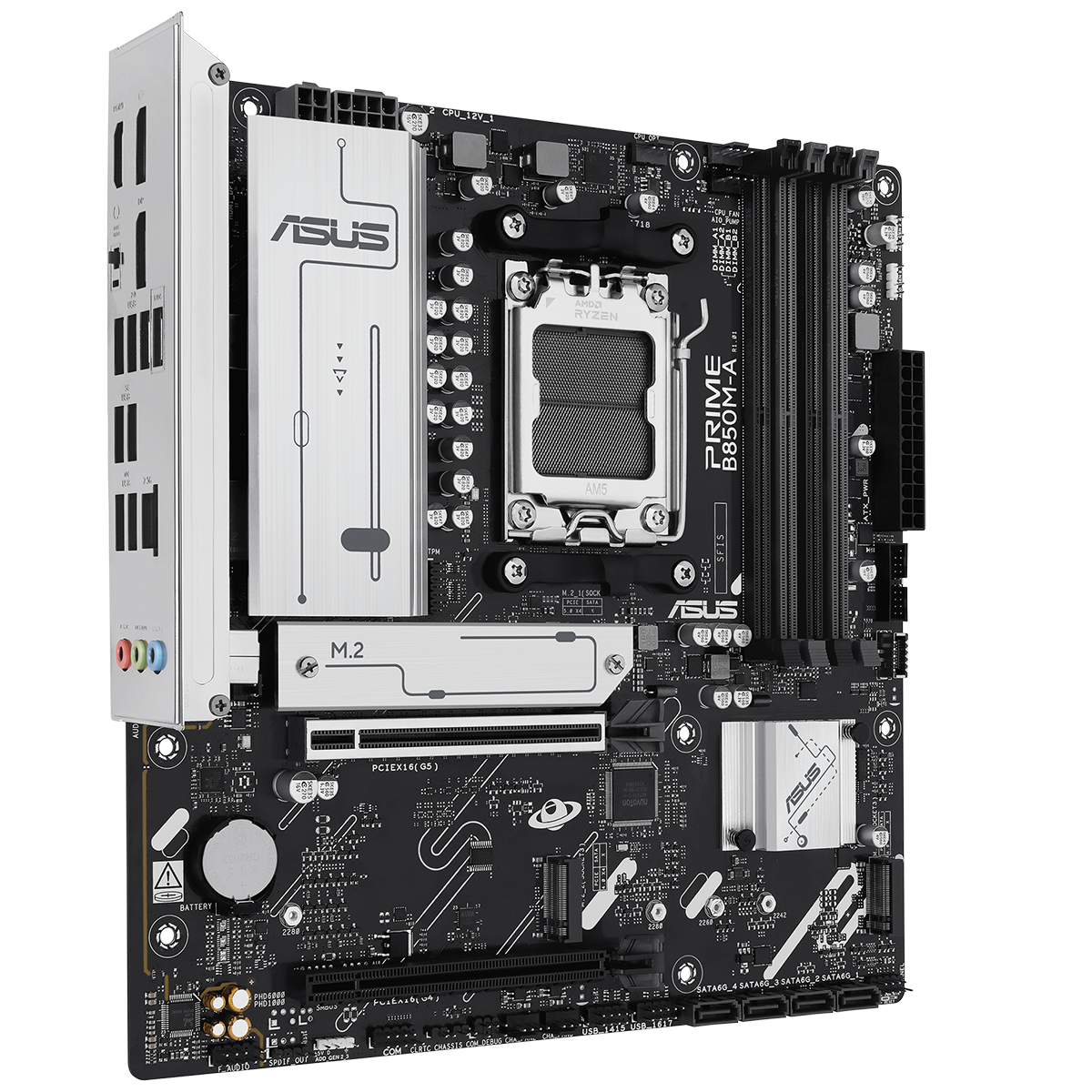 Материнская плата ASUS PRIME B850M-A-CSM AM5 mATX 4xDDR5 2xPCIEx16 3xM.2 2xDP HDMI 2.5GLAN