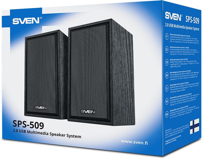 Колонки Sven SPS-509 2.0 черный 6Вт
