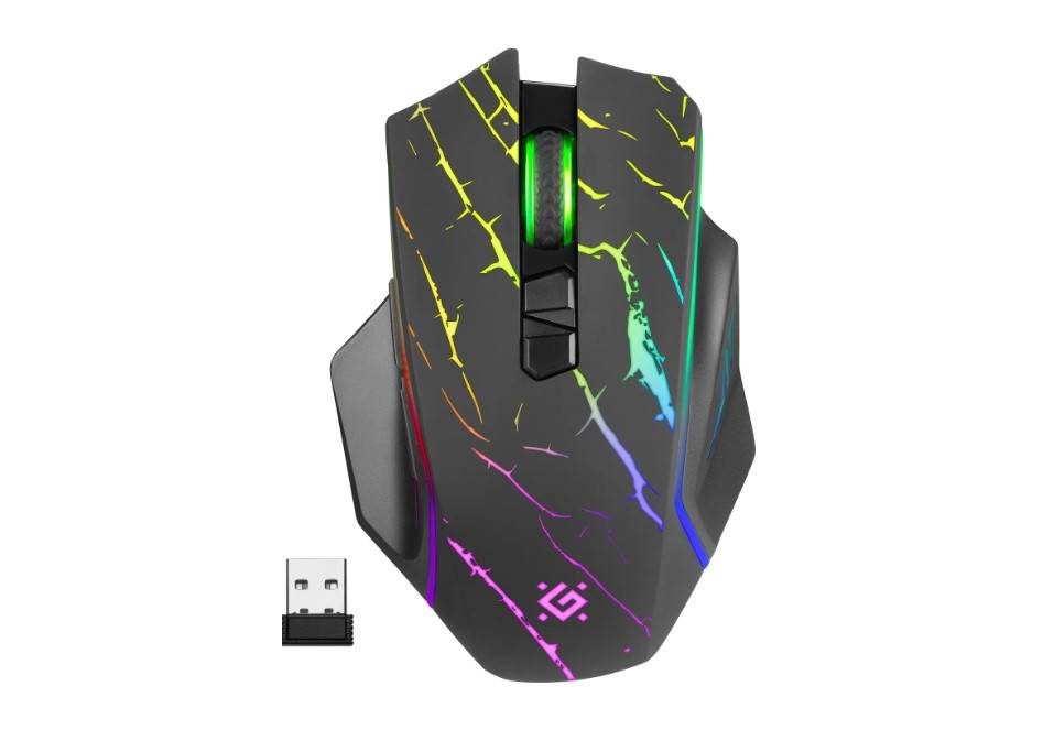 Мышь Defender Uran GM-503 черный оптическая 3200dpi беспров. USB для ноутбука 7but (52503)