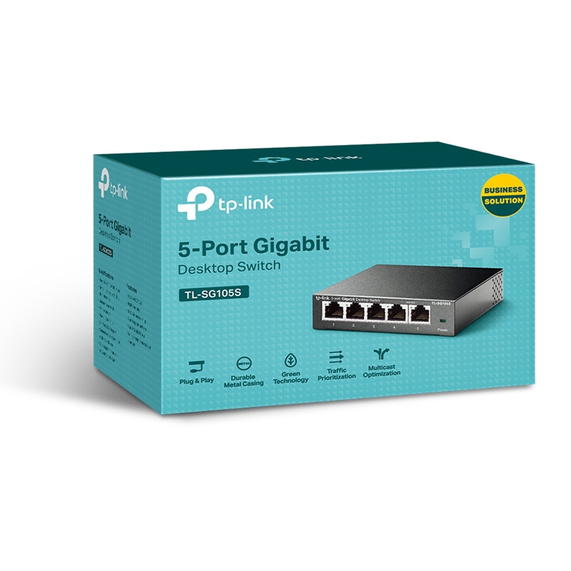 Коммутатор TP-Link TL-SG105S (L2) 5x1Гбит/с неуправляемый