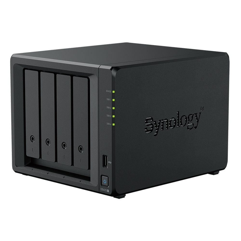 Система хранения данных Synology QC 2,0GhzCPU/2GB(6)/RAID0,1,10,5,6/upto 4HP HDD SATA(3.5', 2.5')/2x
