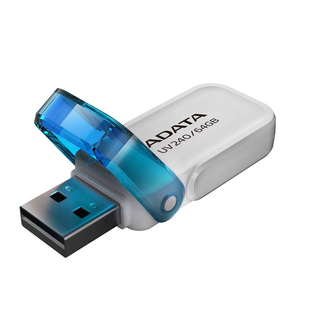 Флеш Диск A-Data 64GB UV240 AUV240-64G-RWH USB2.0 белый/голубой
