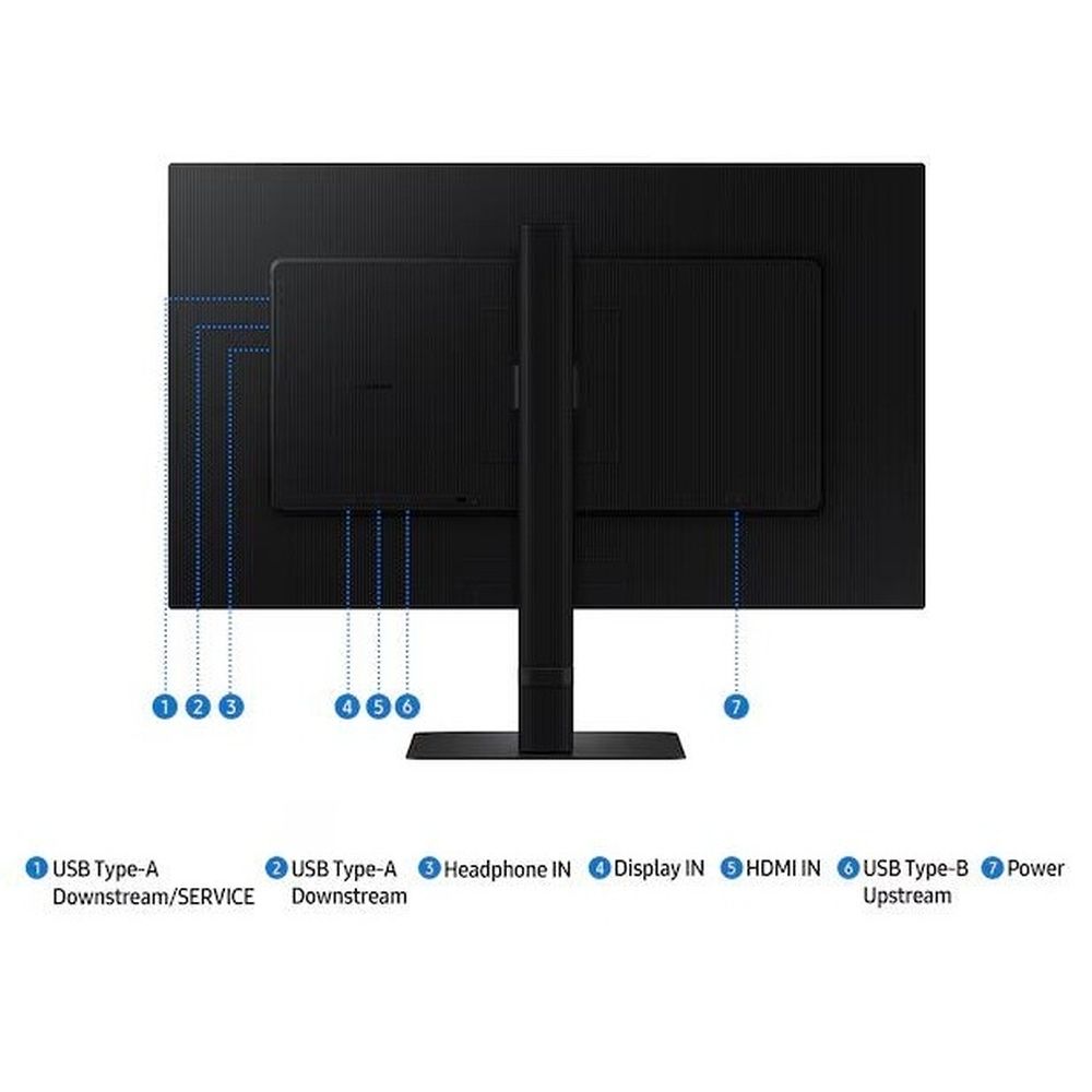 Монитор Samsung 27" ViewFinity S8 S27D800EAIXCI черный IPS LED 5ms 16:9 HDMI матовая HAS Piv 1000:1 