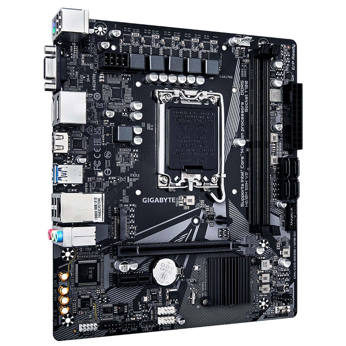 Материнская плата Gigabyte OEM H610M S2H V2, Socket 1700, Intel®H610, 2xDDR5-4800, D-SUB+HDMI+DP+DP,