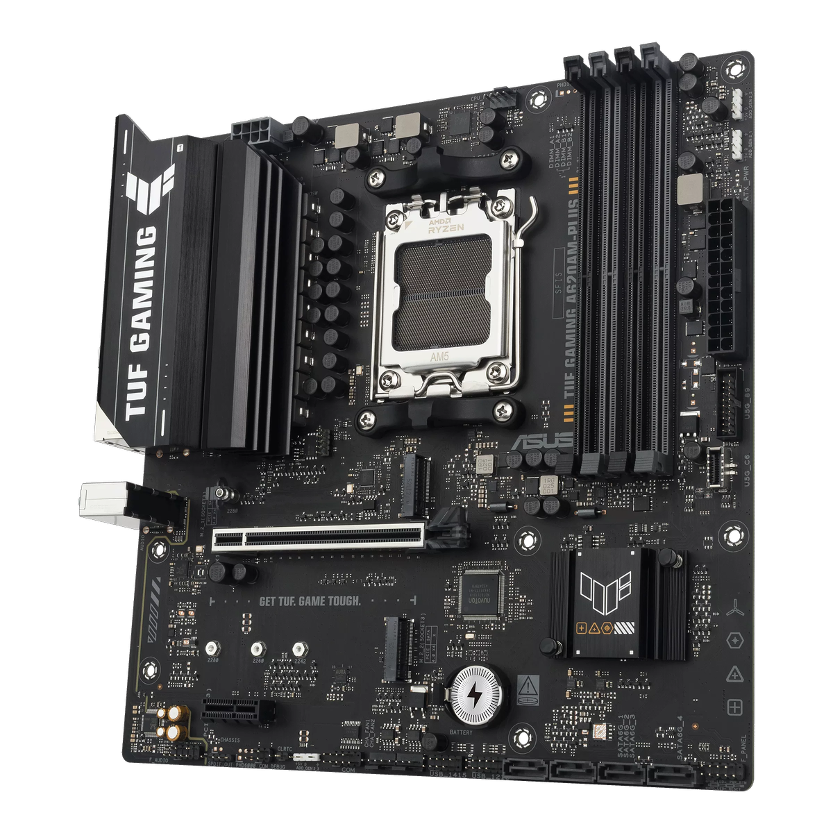 Материнская плата ASUS TUF GAMING A620AM-PLUS, AM5, A620A, 4*DDR5, 4*SATA, 2*M.2, 2*USB 3.2, 4*USB 2